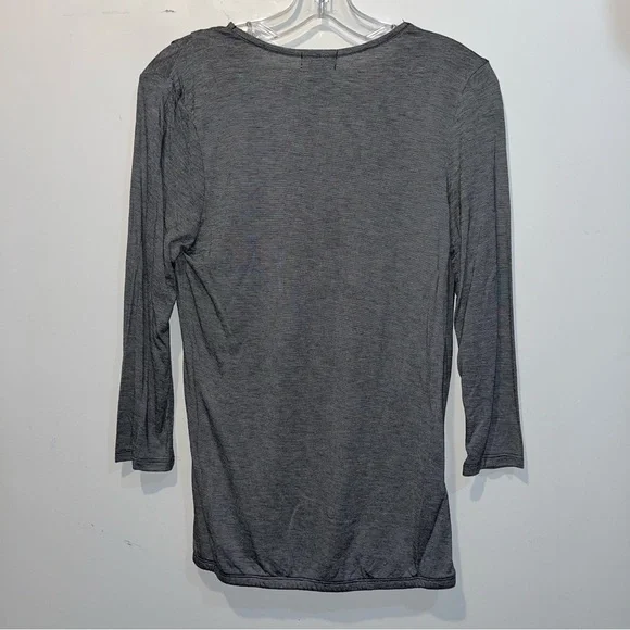Old Navy Charcoal V-Neck Blouse - Picture 2 of 3